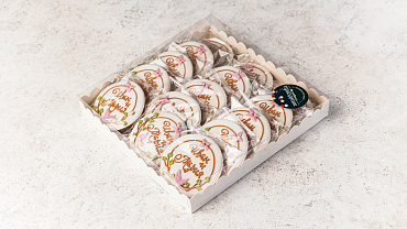 Пряники ручной работы  с индивидуальным дизайном «Круг», 15шт