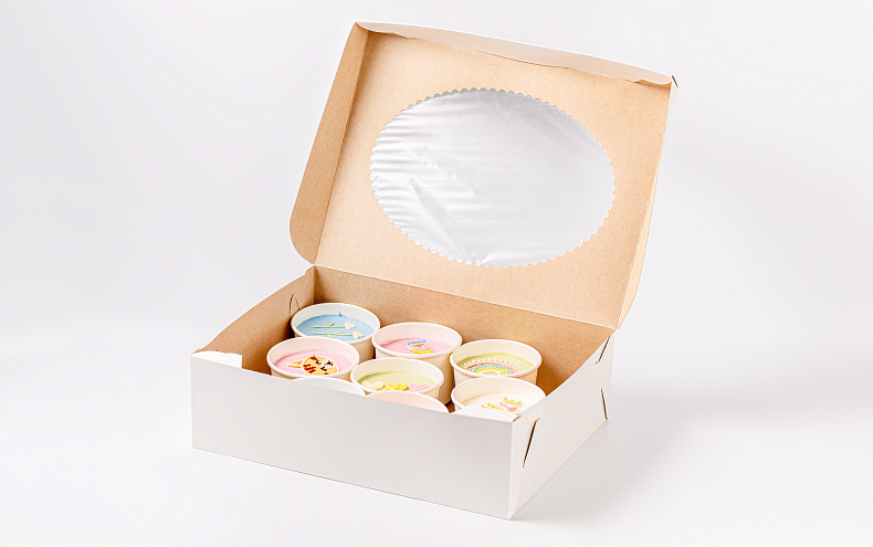 Набор «Весёлые тортики» в стаканчиках, 9 шт