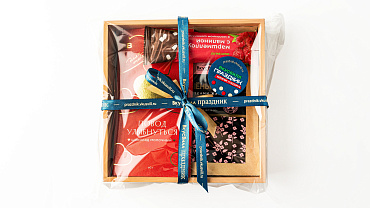 Праздничный бокс мини «Чай и шоколад»
