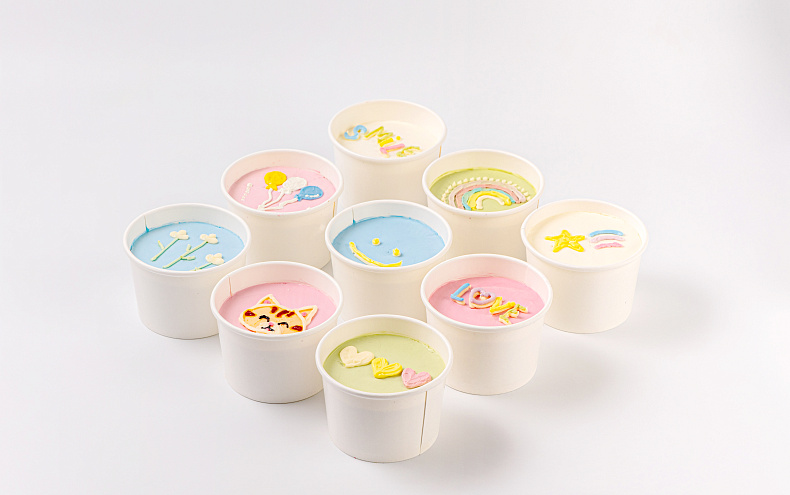 Набор «Весёлые тортики» в стаканчиках, 9 шт