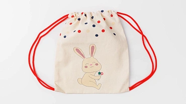 Сумка малая «Зайчик» красный шнур