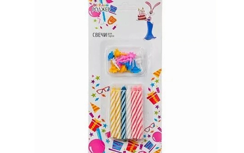 Свечи для торта, 24шт/уп