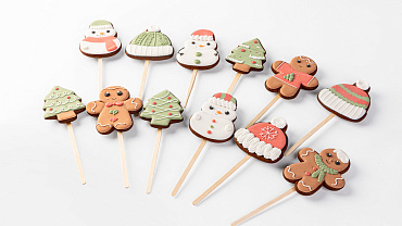 Пряники Новогодние с индивидуальным дизайном, 12шт