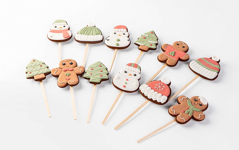 Пряники Новогодние с индивидуальным дизайном, 12шт