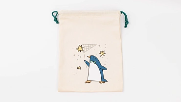 Мешочек для подарков «Пингвин со звездами»