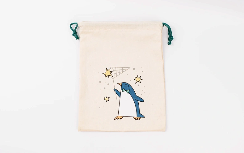 Мешочек для подарков «Пингвин со звездами»