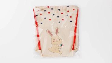 Сумка малая «Зайчик» красный шнур