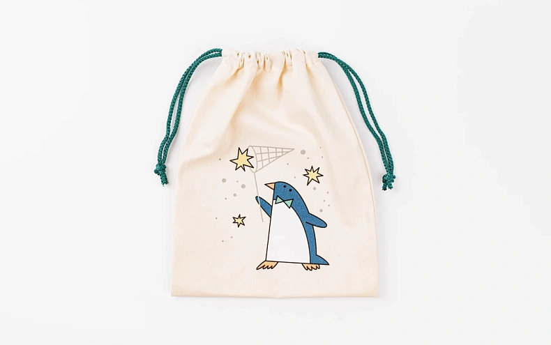 Мешочек для подарков «Пингвин со звездами»