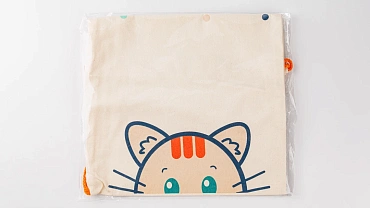 Сумка большая «Ушки котика» оранжевый шнур