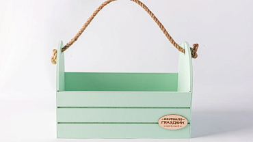 Бокс ящик большой подарочный мятный