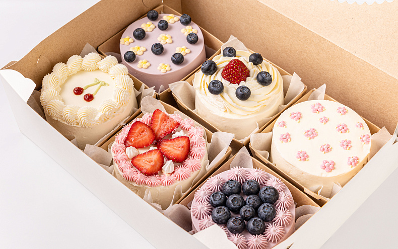Набор мини тортиков «Ягодки-Цветочки», 6 шт
