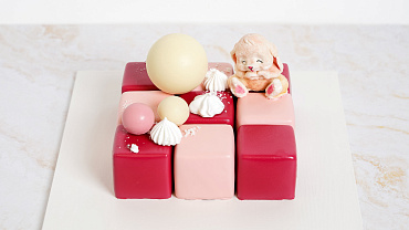 Торт-кубик «Зайка»