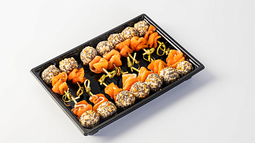 Канапе с лососем и творожным сыром, 14 шт