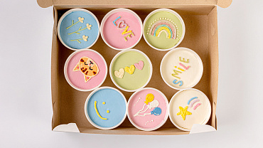 Набор «Весёлые тортики» в стаканчиках, 9 шт