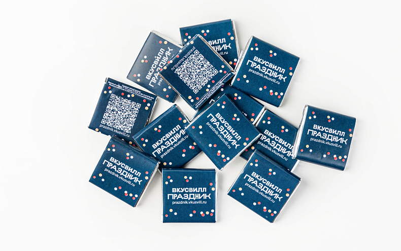 Шоколадки мини с Вашим логотипом, 1000 шт