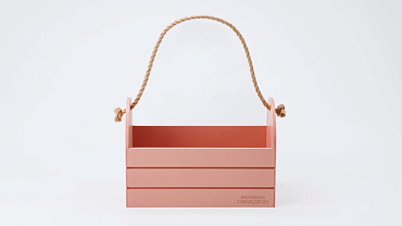 Бокс ящик большой подарочный пудровый