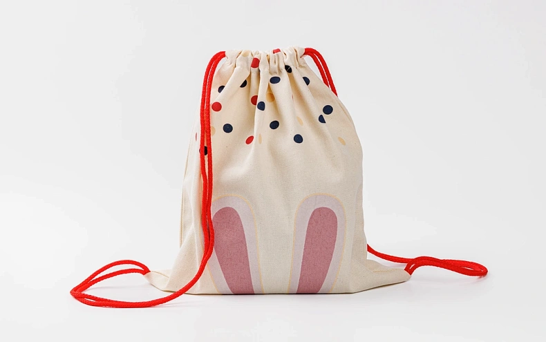 Сумка большая «Ушки» красный шнур