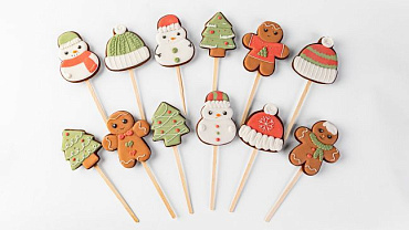 Пряники Новогодние с индивидуальным дизайном, 12шт