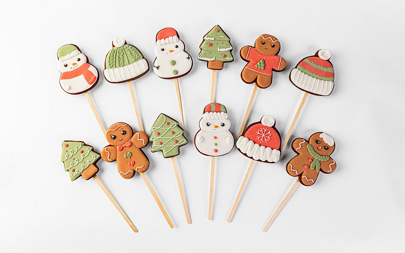 Пряники Новогодние с индивидуальным дизайном, 12шт
