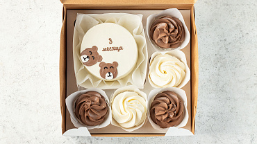 Набор Бенто-торт с капкейками «Мишкина семейка»