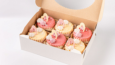 Набор мини тортиков «Сердечки», 6 шт