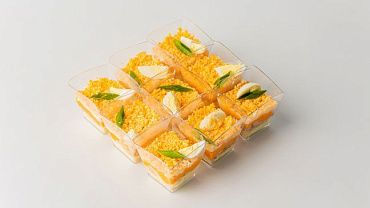 Салат «Мимоза» с горбушей в стаканчиках, 9 шт