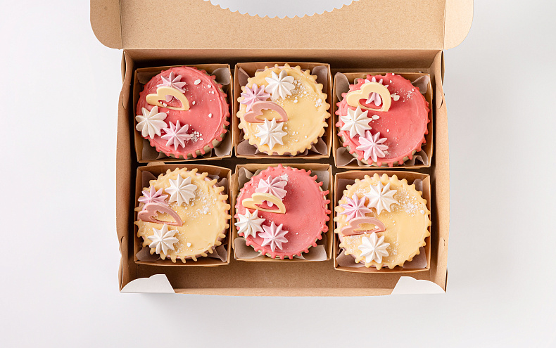 Набор мини тортиков «Сердечки», 6 шт