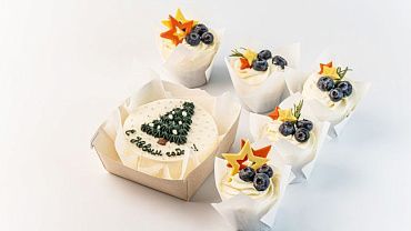 Набор Бенто торт с капкейками «С Новым Годом»