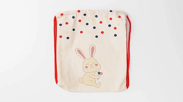 Сумка малая «Зайчик» красный шнур