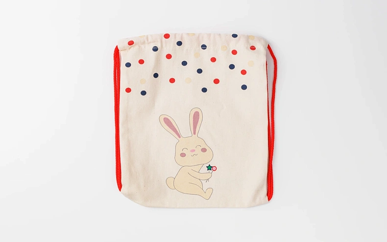 Сумка малая «Зайчик» красный шнур