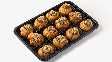 Профитроли с грибным муссом и кедровыми орешками,12 шт