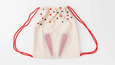 Сумка большая «Ушки» красный шнур