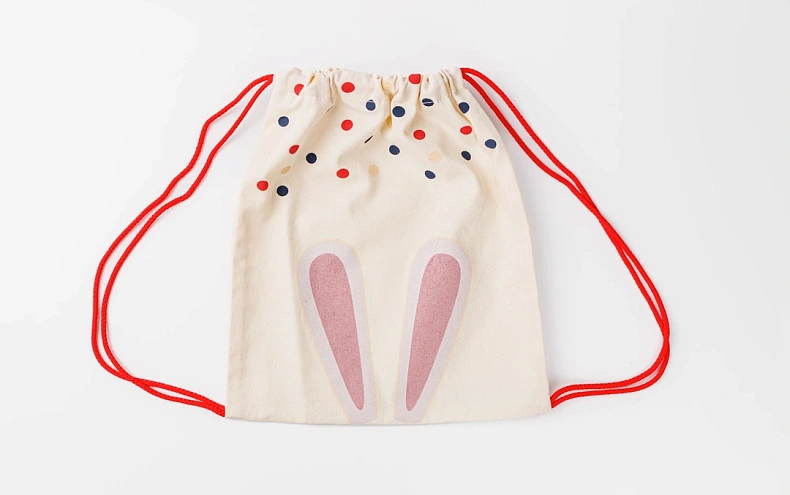 Сумка большая «Ушки» красный шнур