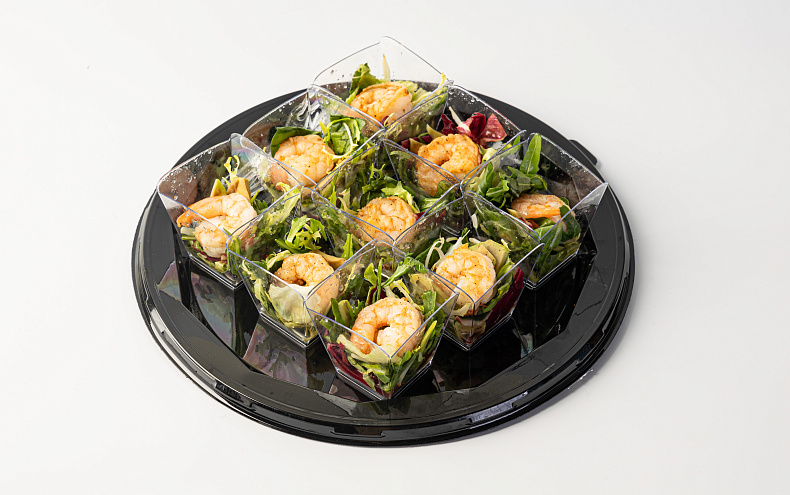 Салат «Руккола с креветкой и авокадо» в стаканчиках, 9 шт