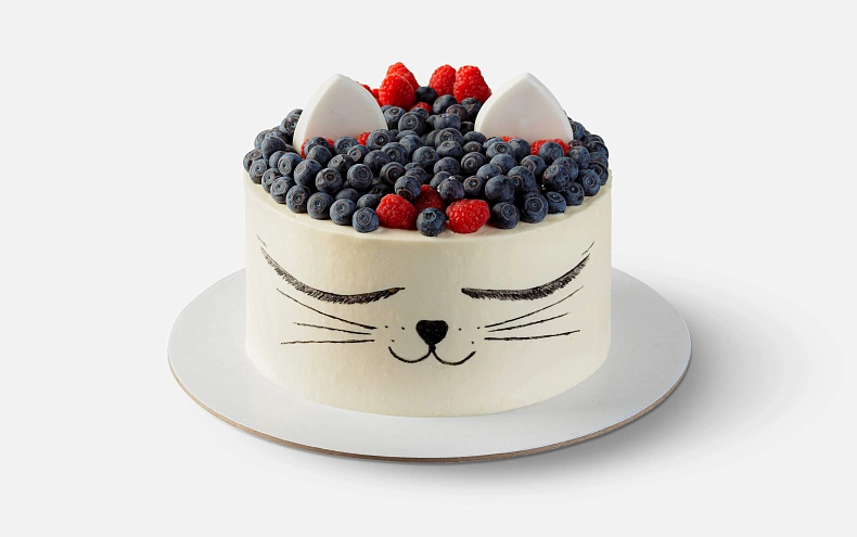 Торт «Ягодный котик»