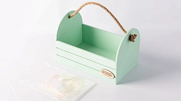 Бокс ящик большой подарочный мятный