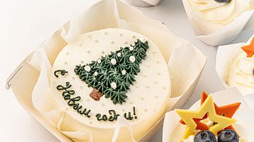 Набор Бенто торт с капкейками «С Новым Годом»