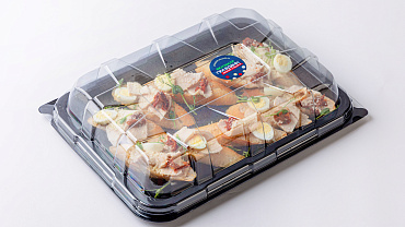 Брускетта цезарь с индейкой, 10 шт