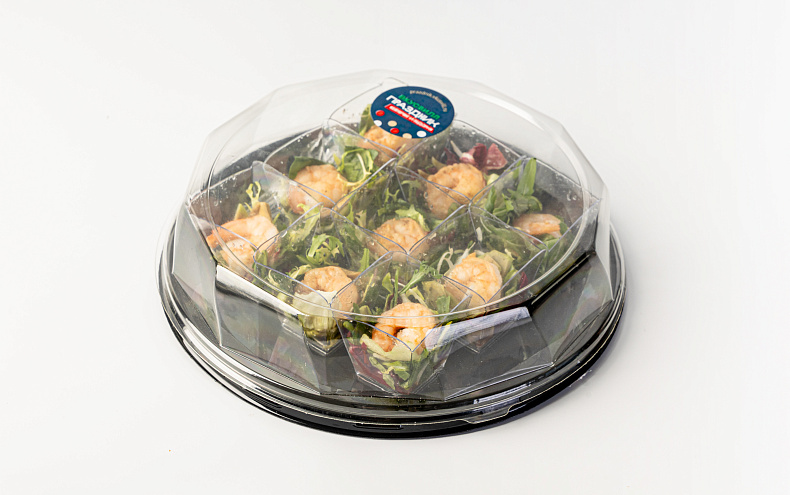 Салат «Руккола с креветкой и авокадо» в стаканчиках, 9 шт