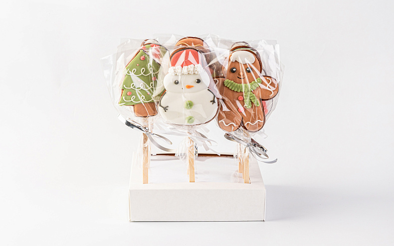 Пряники Новогодние с индивидуальным дизайном, 12шт