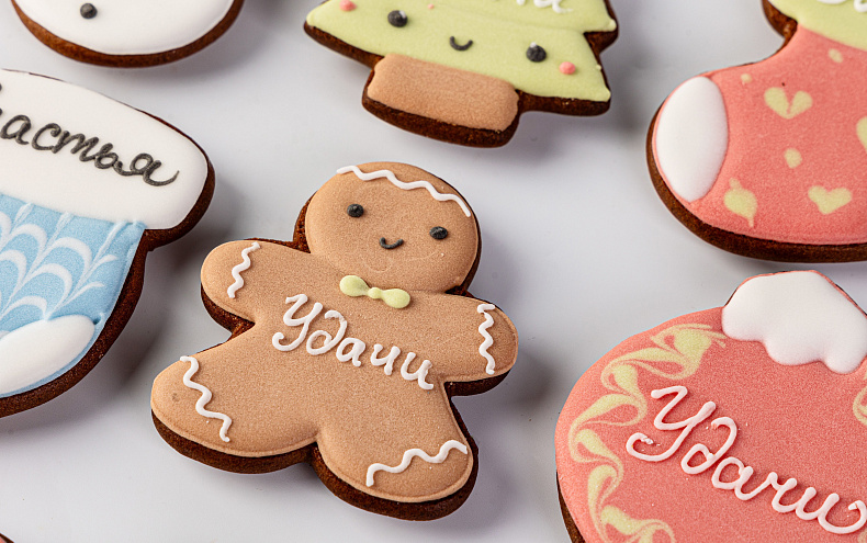 Набор имбирных пряников на завязках «Новогодний», 24 шт