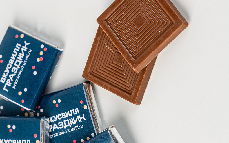 Шоколадки мини с Вашим логотипом, 1000 шт