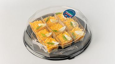 Салат «Мимоза» с горбушей в стаканчиках, 9 шт