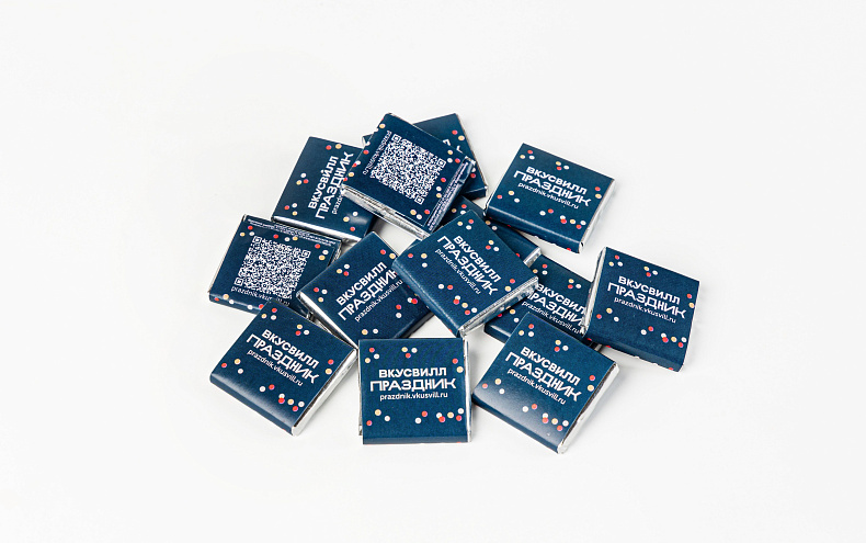 Шоколадки мини с Вашим логотипом, 1000 шт