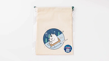 Мешочек для подарков «Мишка на санках»