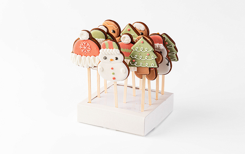 Пряники Новогодние с индивидуальным дизайном, 12шт