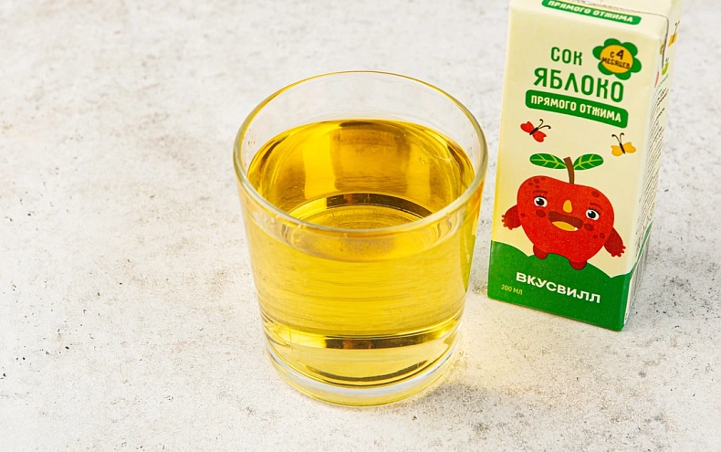 Сок детский яблочный прямого отжима, 200 мл