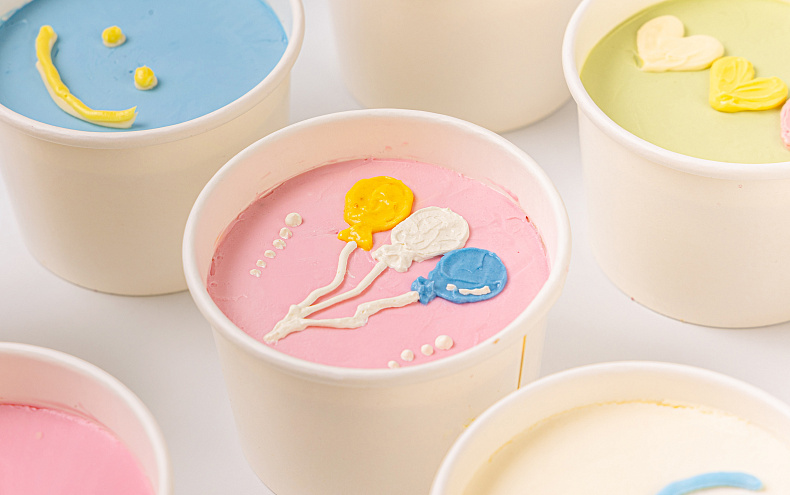 Набор «Весёлые тортики» в стаканчиках, 9 шт