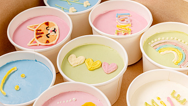 Набор «Весёлые тортики» в стаканчиках, 9 шт