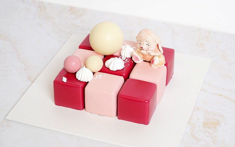 Торт-кубик «Зайка»